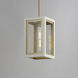 Neoclass 1 Light 7 inch White/Gold Outdoor Pendant in White and Gold