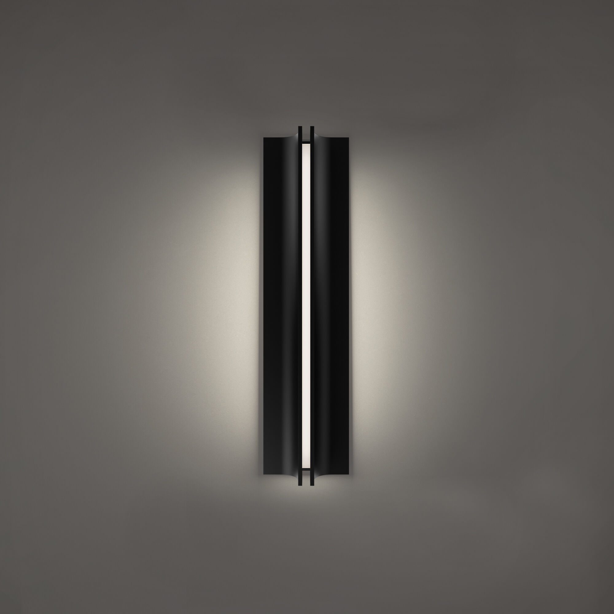 Strait LED 22 inch Black Outdoor Wall Lighting in 2700K
