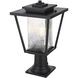 York 1 Light 17.5 inch Black Outdoor Post Light