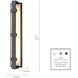 Crossroads 2 Light 24 inch Charcoal Black Outdoor Sconce