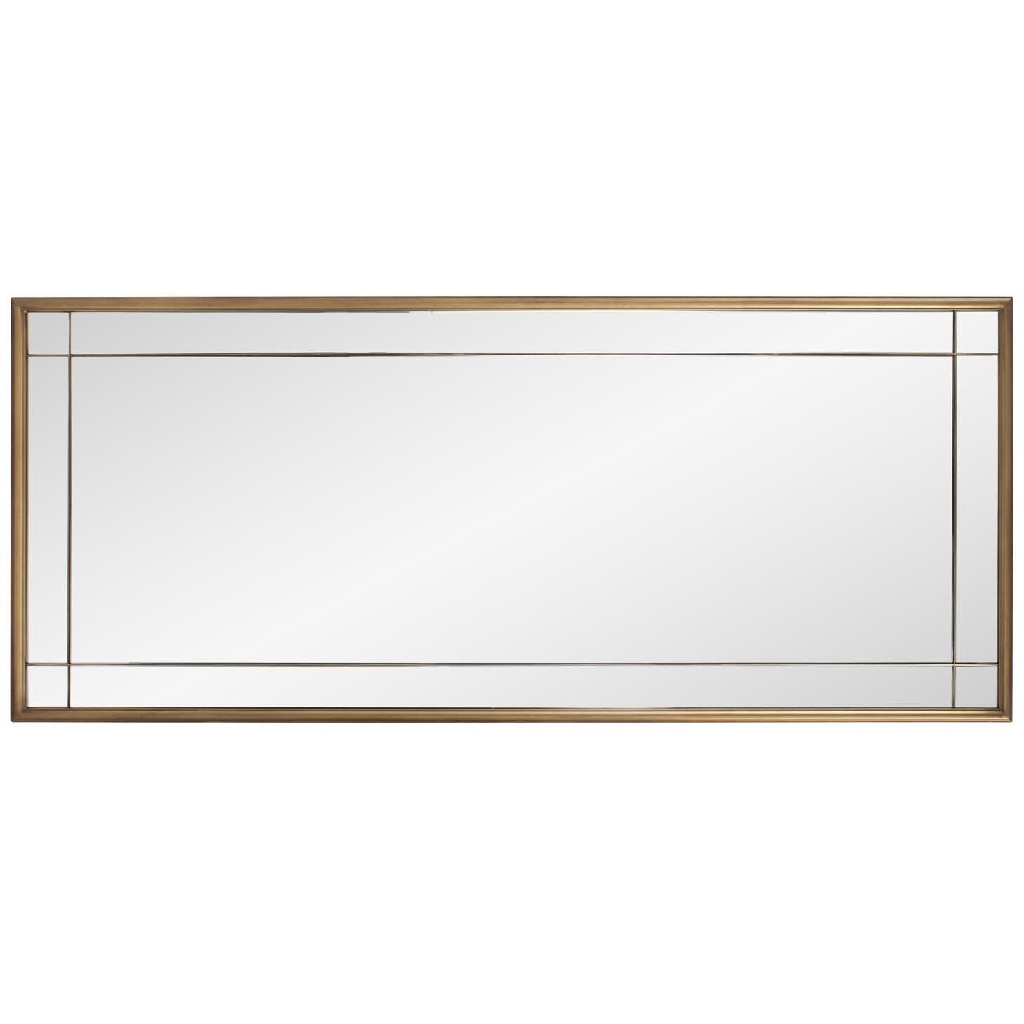 Chiverny 70 X 30 inch Antique Brass French Panel Mirror