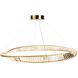 Stella LED 39.5 inch Brushed Brass Pendant Ceiling Light in Black and Brass
