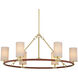 Ellerston 6 Light 39 inch Brushed Brass Chandelier Ceiling Light