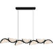 Moon LED 54 inch Black Chandelier Ceiling Light