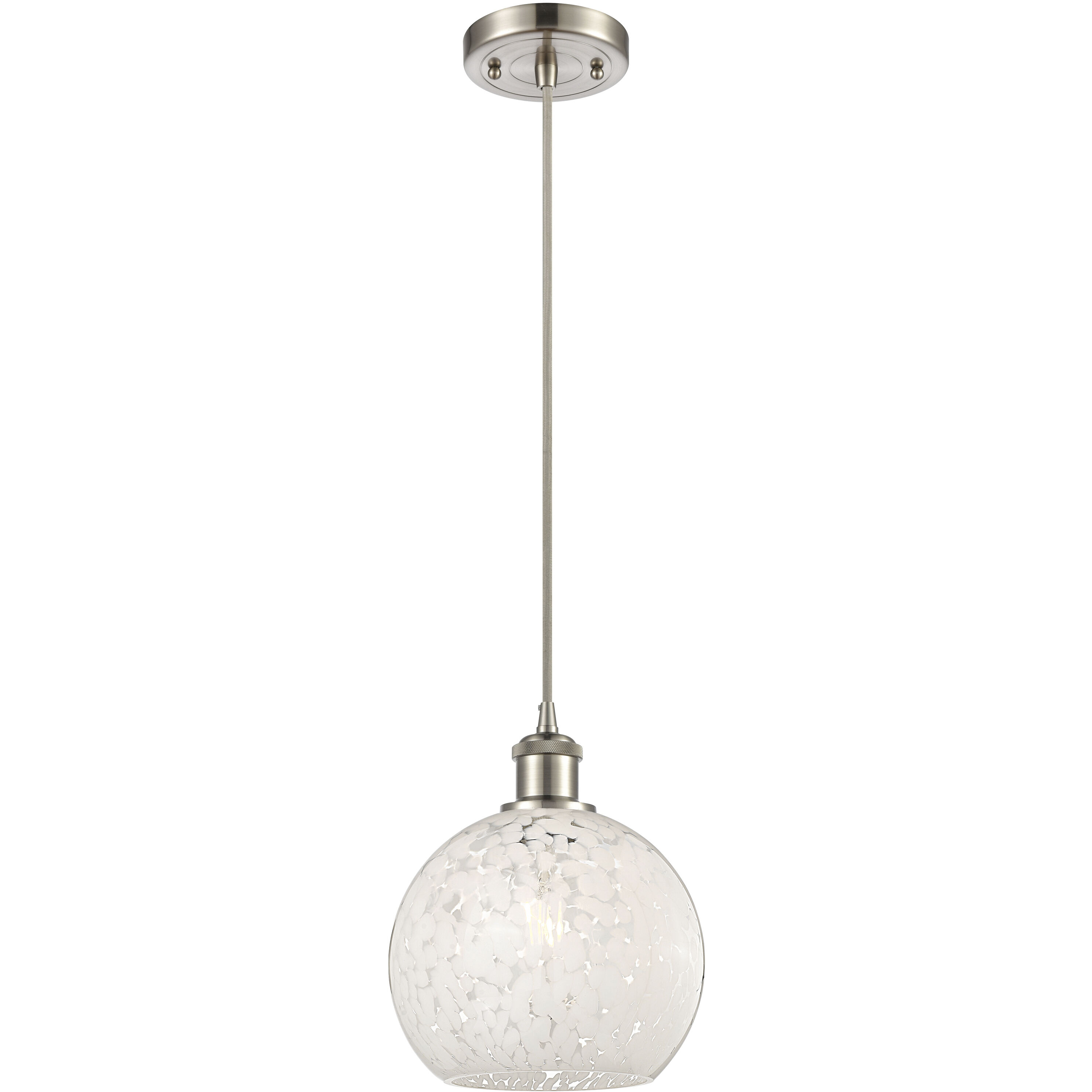 Ballston White Mouchette 1 Light 8.00 inch Mini Pendant