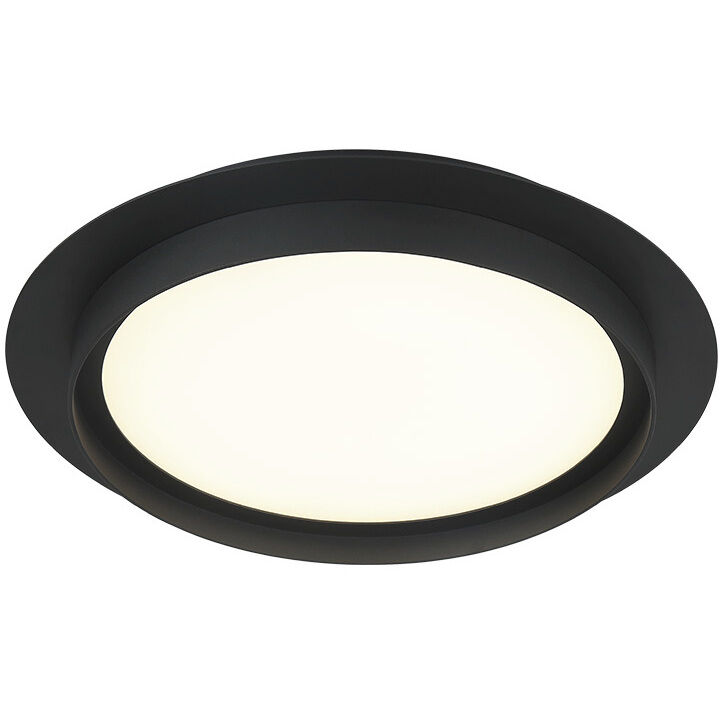 Iris LED 16 inch Matte Black Flush Mount Ceiling Light