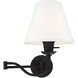 Ridgedale 25 inch 100.00 watt Black Swing Arm Wall Lamp Wall Light