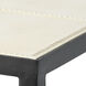 Nevado 26 X 26 inch Off White Leather & Black Forged Iron Side Table