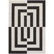 Optika 90 X 63 inch Black/White Rug in 5 x 7