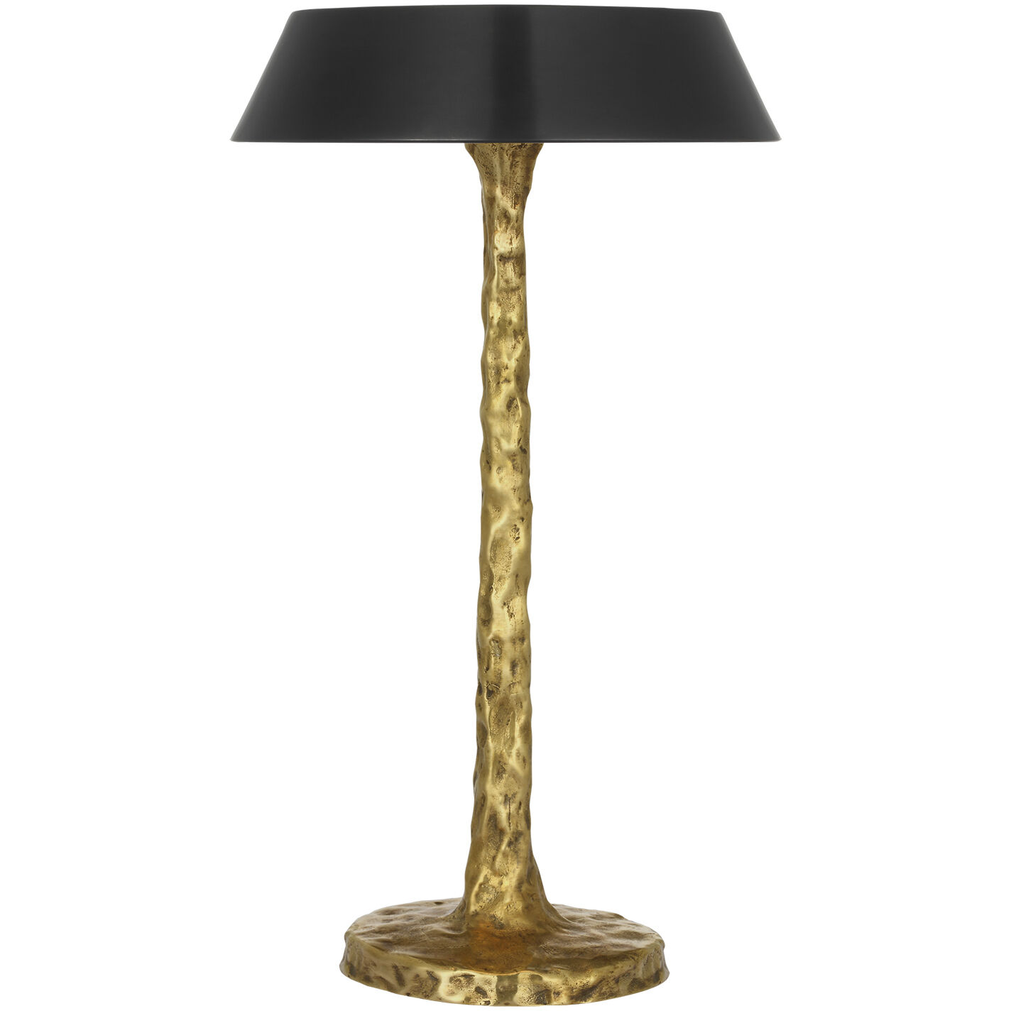 Ian K. Fowler Ilosi 12 inch 2.00 watt Hand-Rubbed Antique Brass Sculpted Rechargeable Table Lamp Portable Light