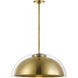 Mick De Giulio Lusi LED 23.8 inch Hand-Rubbed Antique Brass Pendant Ceiling Light