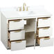Blake 48 X 22 X 34 inch White Vanity Sink Set