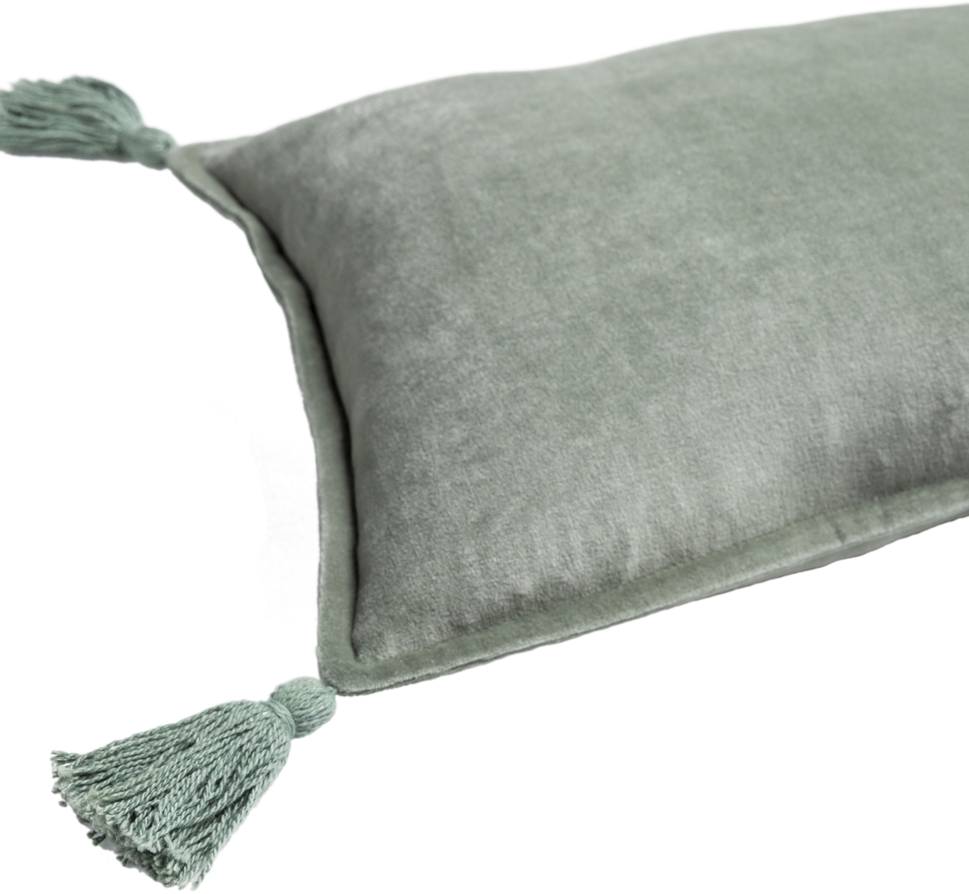 Cotton Velvet 19 inch Sage Pillow Kit, Lumbar