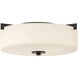 Rachel 2 Light 15 inch Matte Black Flush Mount Ceiling Light