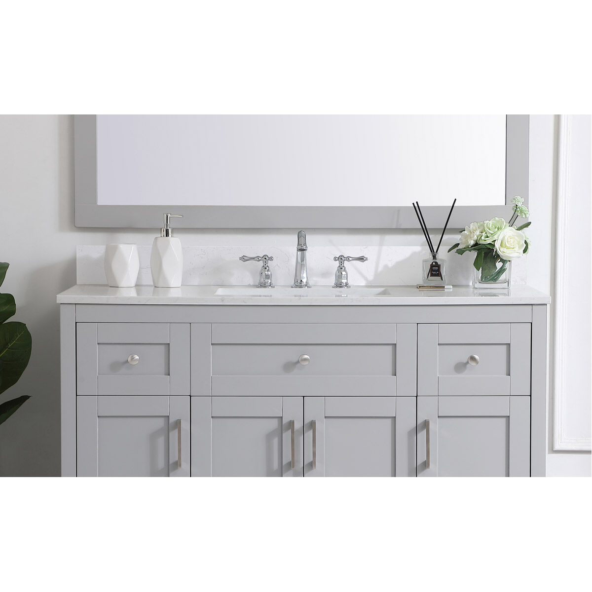 Backsplash 48 X 1 X 4 inch Calacatta White Bathroom Vanity Backsplash