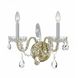 Traditional Crystal Sconce Wall Light in Clear Hand Cut, Polished Brass