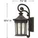 Estate Series Raley Outdoor Wall Mount Lantern in Oil Rubbed Bronze, Small