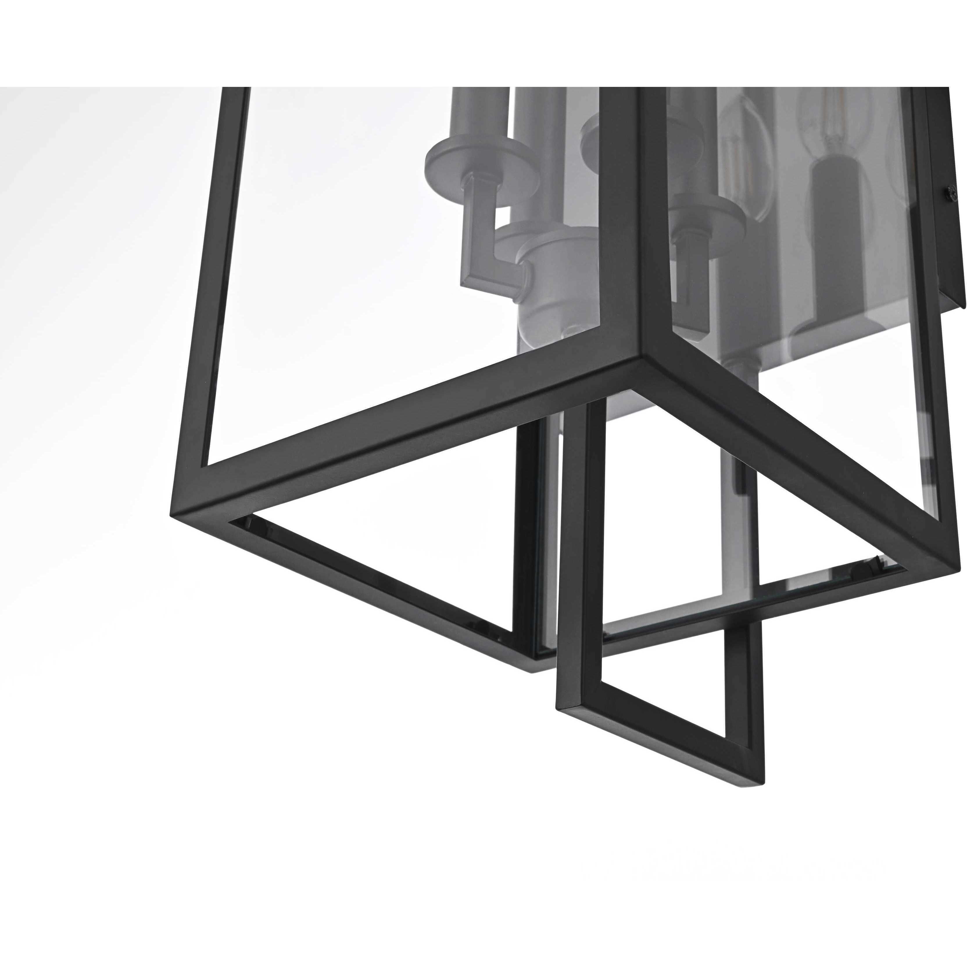 Jairo 4 Light 26 inch Black Outdoor Wall Sconce