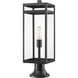 Nuri 1 Light 23.5 inch Black Outdoor Pier Mounted Fixture