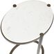 Mercier 25 X 10 inch White Marble and Bronze Accent Table