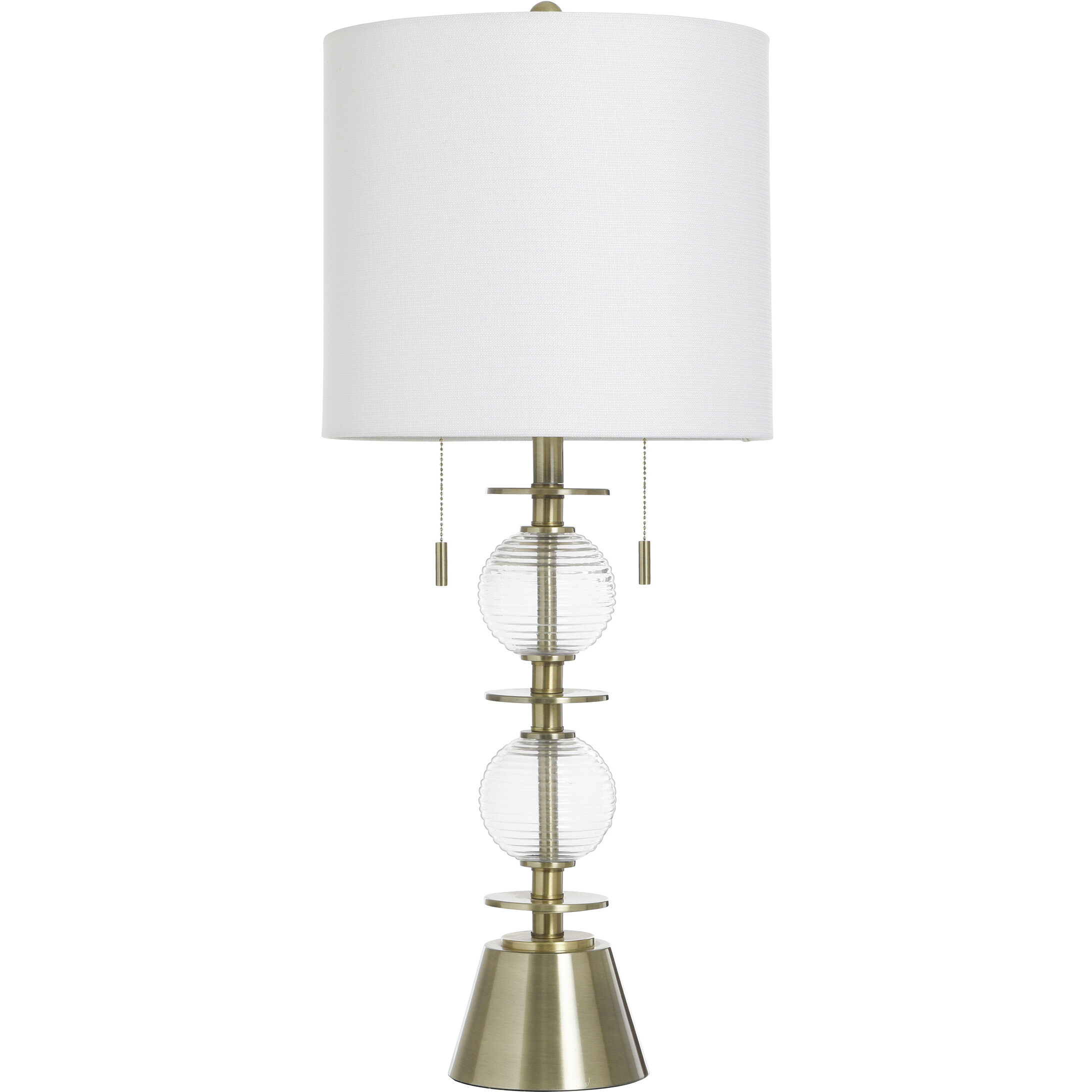 Cameron 33.25 inch 60.00 watt Clear Ribbed Table Lamp Portable Light