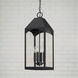 Burton 4 Light 9.75 inch Black Outdoor Hanging Lantern