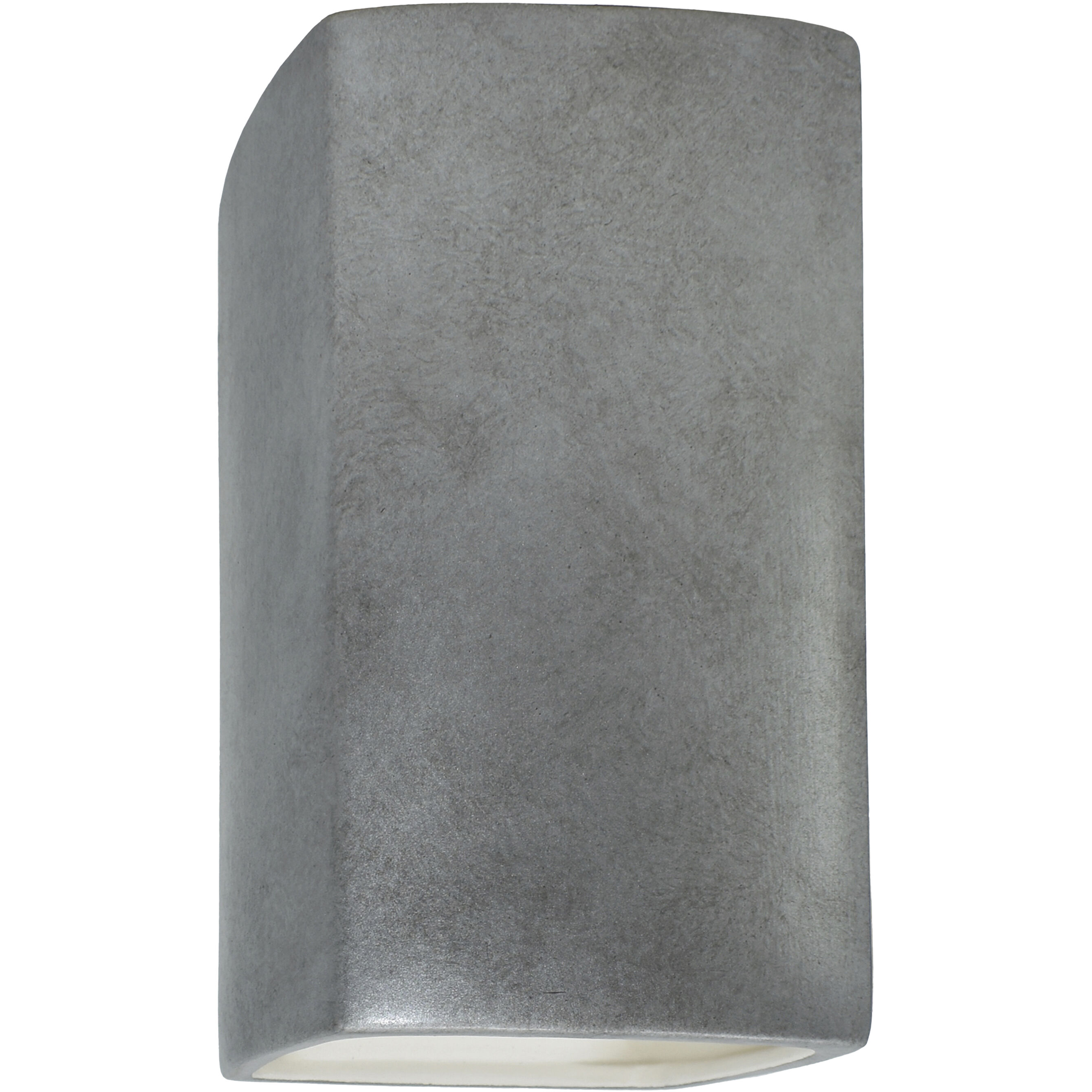 Ambiance Rectangle LED 13.5 inch Antique Silver Outdoor Wall Sconce, Large
