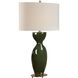 Curhan 29 inch 150 watt Moss Green and Antique Brass Table Lamp Portable Light