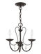 Mirabella 3 Light 15 inch English Bronze Chandelier Ceiling Light