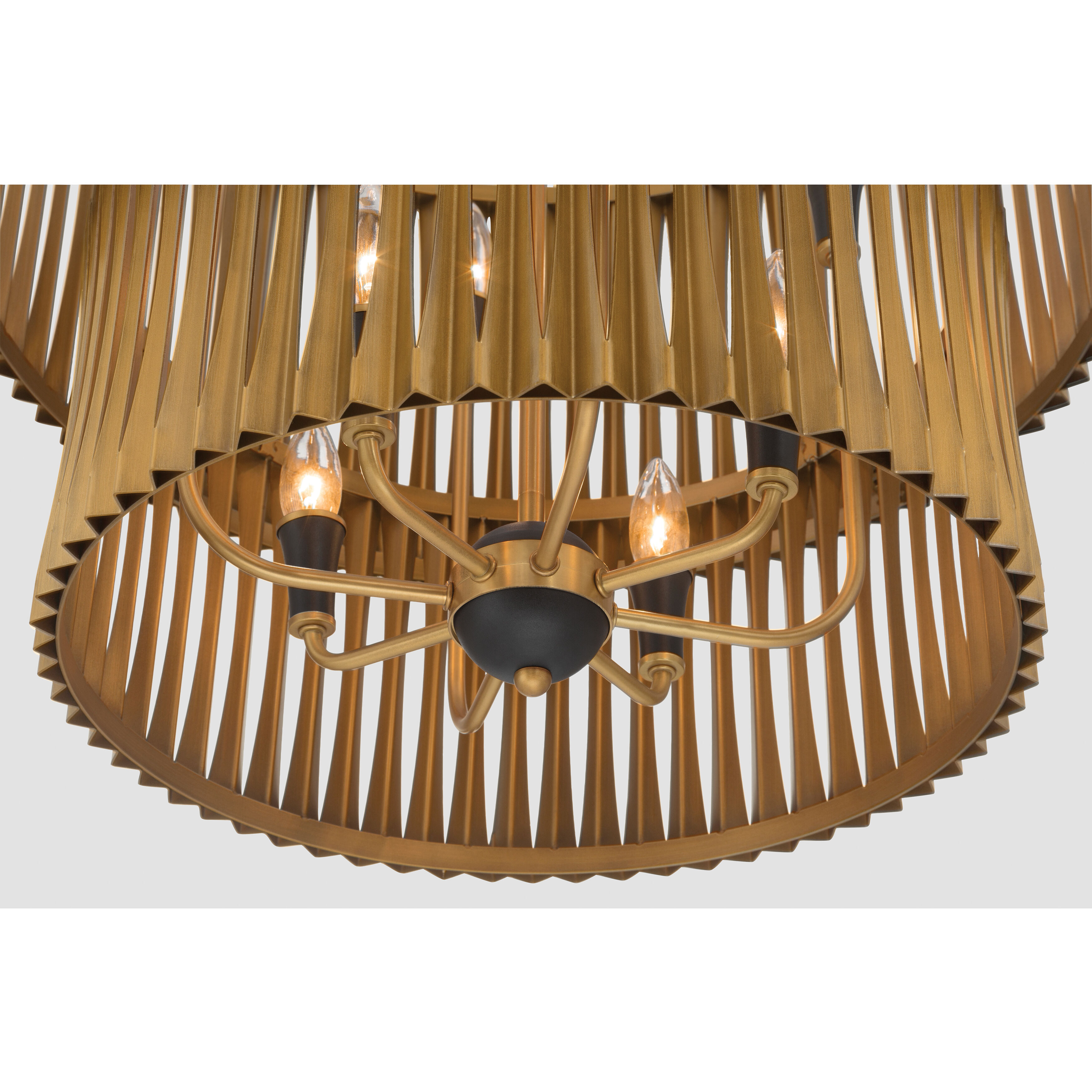 Aven 8 Light 24 inch Sand Coal Black and Legacy Brass Pendant Ceiling Light