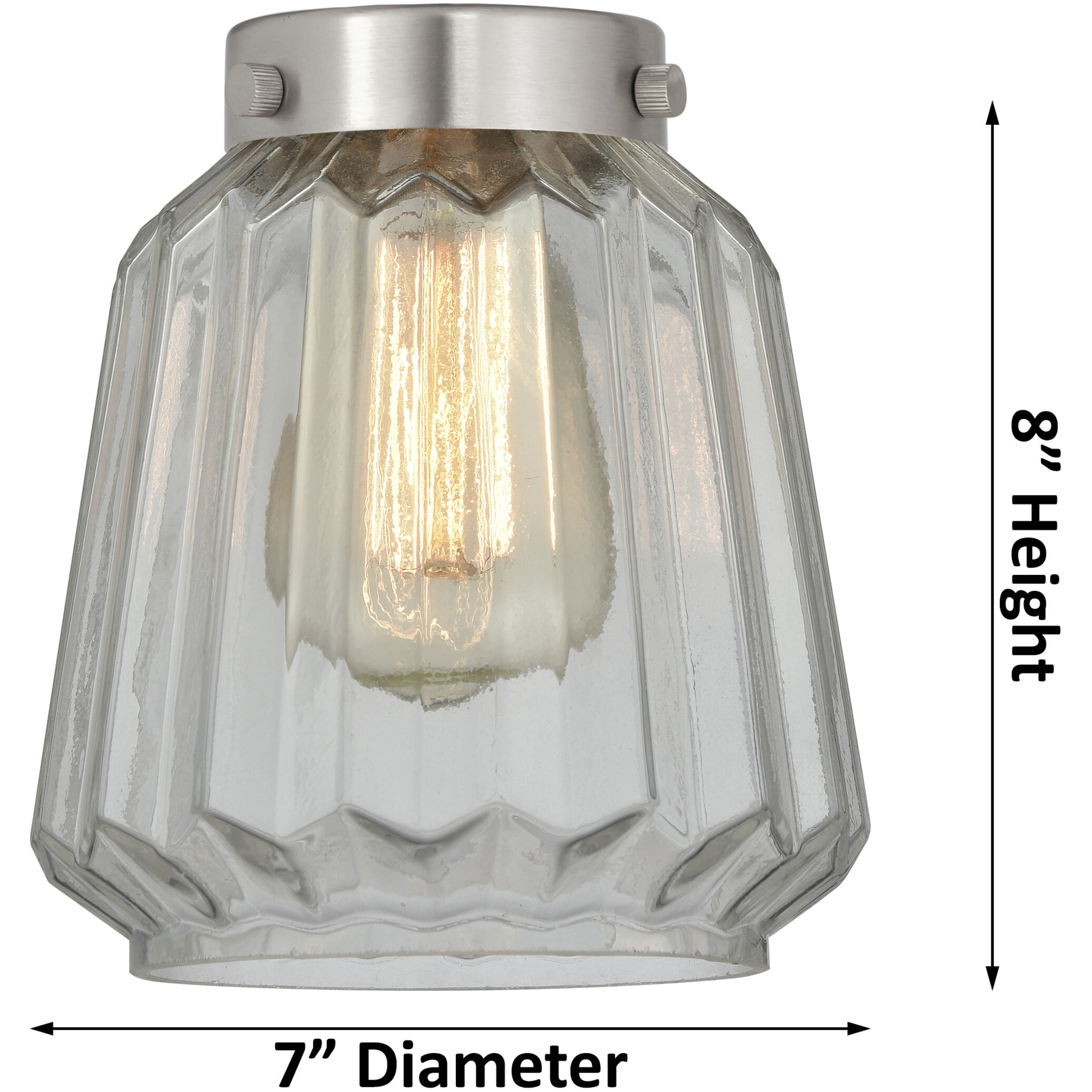 Caden LED 15.25 inch Satin Nickel Bath Vanity Light Wall Light in Mercury Glass