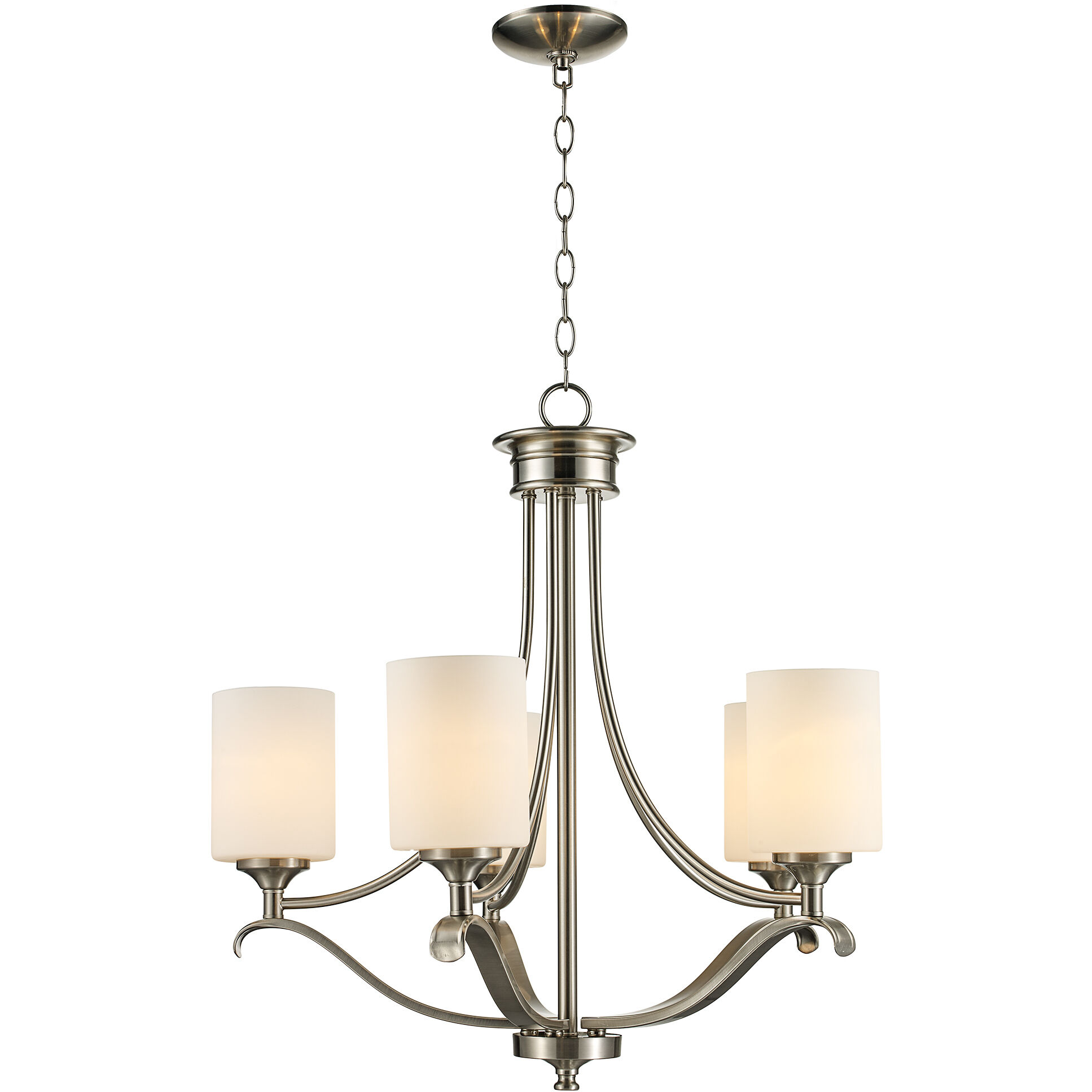 Ballard 5 Light 28 inch Brushed Nickel Chandelier Ceiling Light