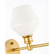 Gene 1 Light 6 inch Brass Wall sconce Wall Light