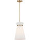 Fynn LED 9.75 inch Satin Brass Pendant Ceiling Light