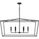 Thea 6 Light 42 inch Matte Black Island Ceiling Light