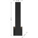 Davis LED 18 inch Black Outdoor Wall Lantern