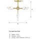 Star Dust 5 Light 16.5 inch Brushed Gold Semi Flush Mount Ceiling Light