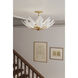 Vellinor 4 Light 28 inch Painted Legacy Brass Semi-Flush Mount Ceiling Light