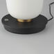 Soji LED 4.75 inch Black and Gold Single Pendant Ceiling Light in Black/Gold, Satin White