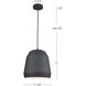 Sedona Pendant Ceiling Light in Black