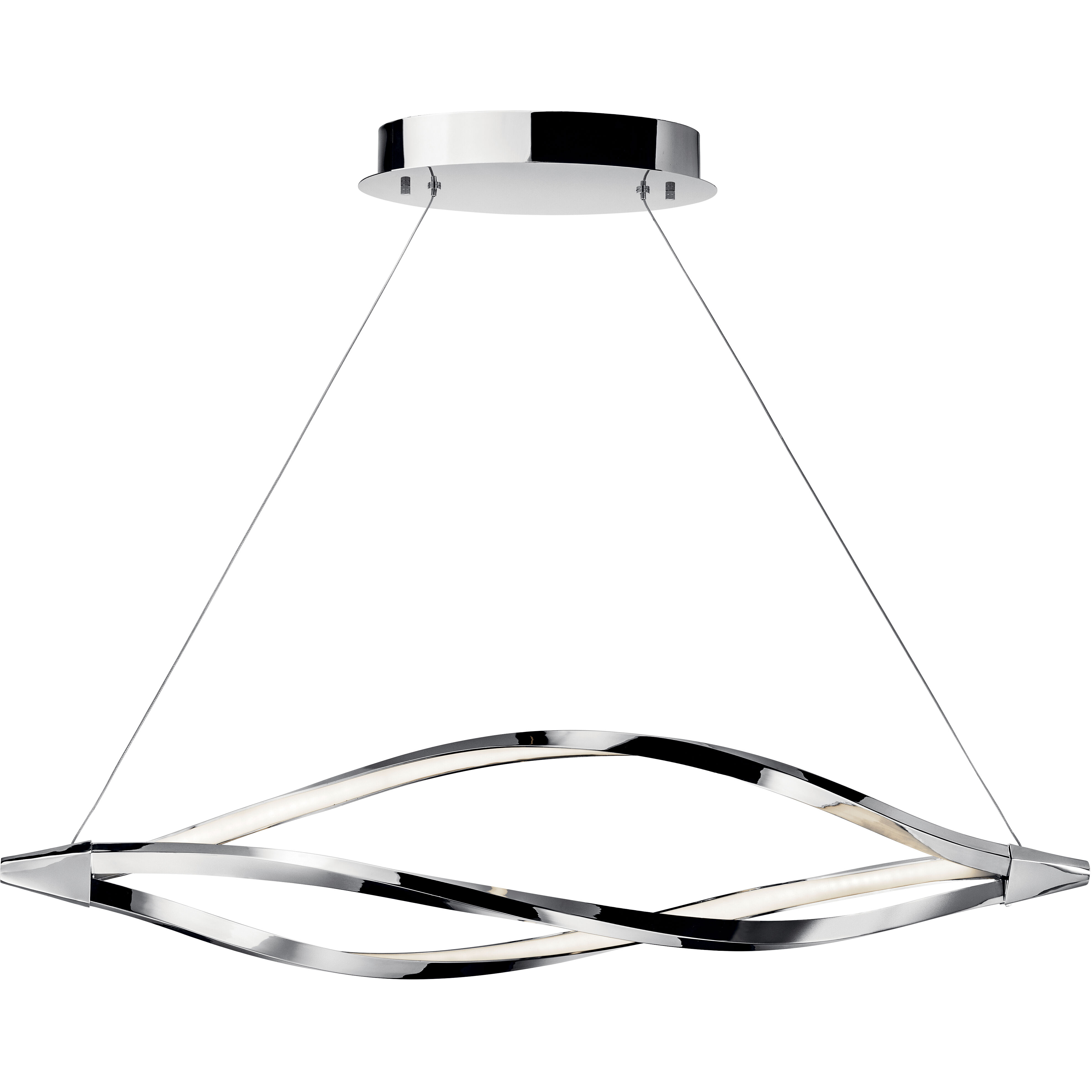 Meridian LED 11 inch Chrome Chandelier Ceiling Light