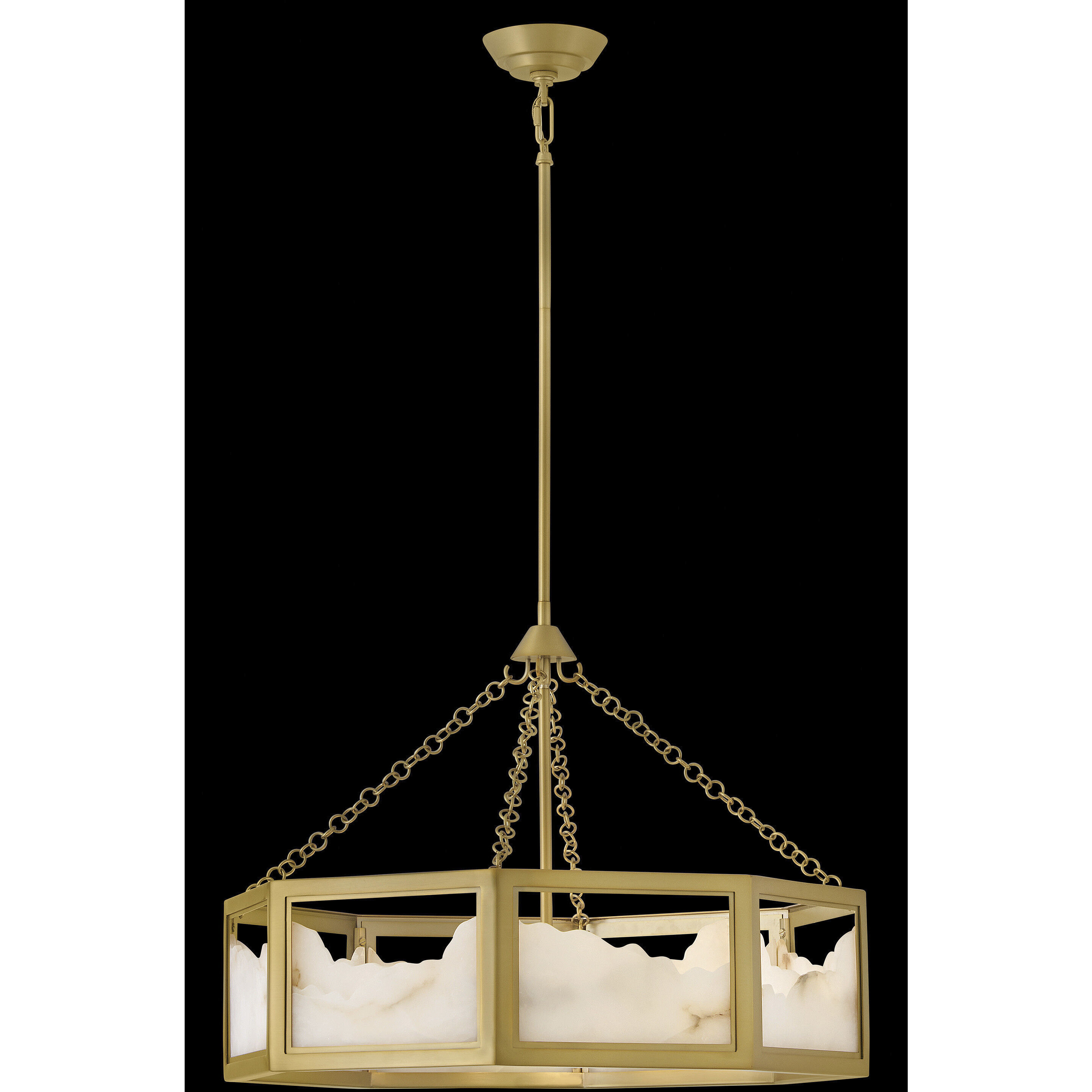 Veleta 8 Light 26 inch Lacquered Brass Chandelier Ceiling Light