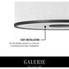 Galerie Halo 2 Light 13.25 inch Black Indoor Flush Mount Ceiling Light