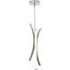Tusk LED 15 inch Brushed Nickel Pendant Ceiling Light in 3500K, dweLED