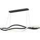 Serpentine LED 59.75 inch Black Linear Pendant Ceiling Light