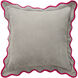Sophie 22 X 7 inch Light Grey and Charcoal and Hot Pink Pillow