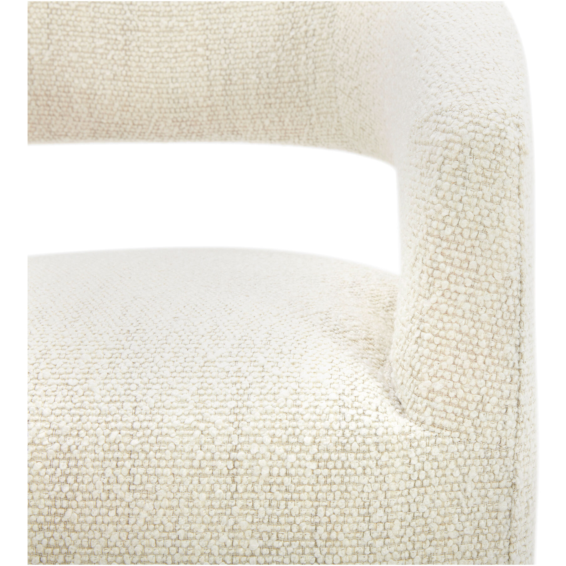 Barrow White Mist Dining Chair, Rolling