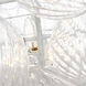 Julie Neill Talia LED 56.25 inch Plaster White and Clear Swirled Glass Chandelier Ceiling Light
