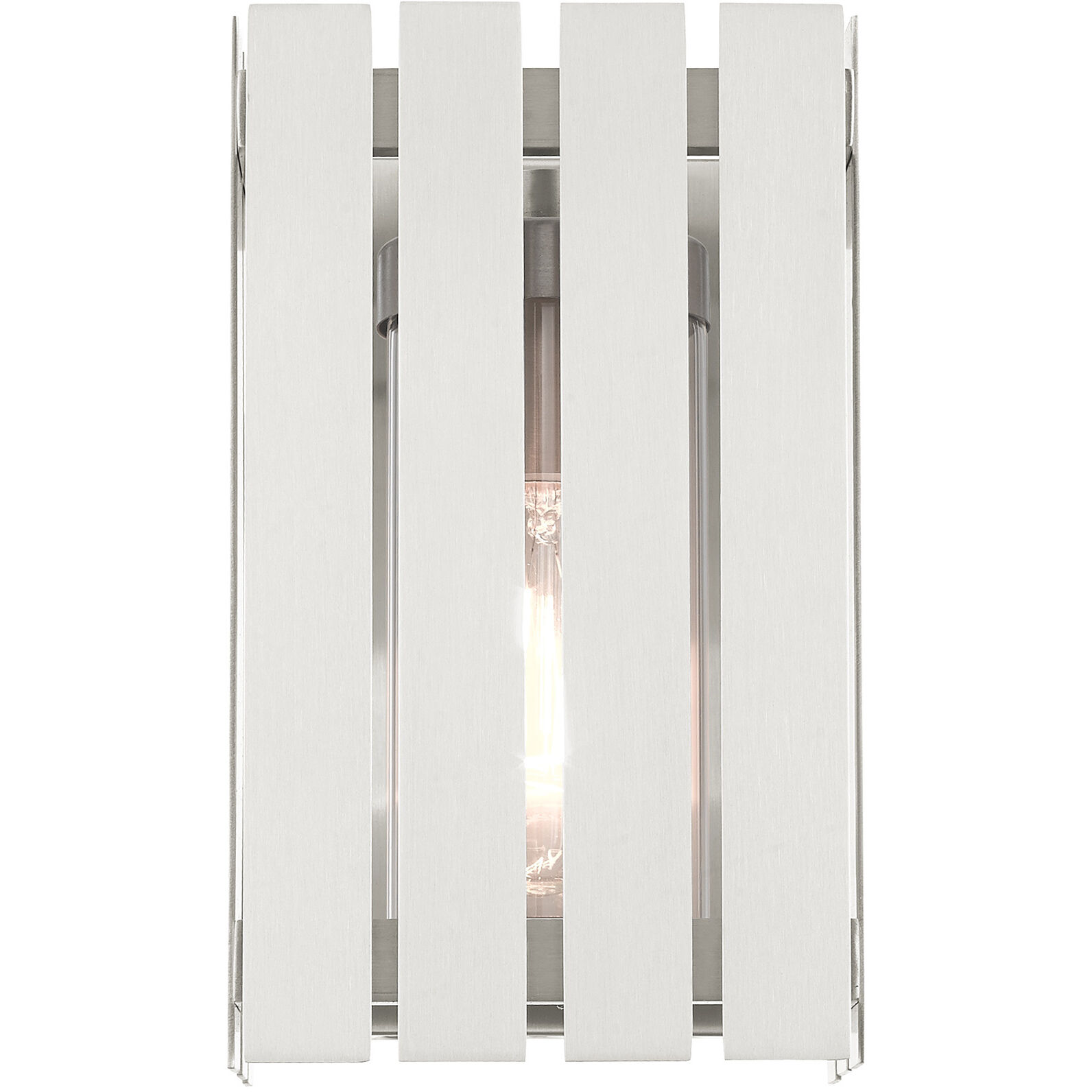 Greenwich 1 Light 10 inch Brushed Nickel Outdoor Wall Lantern