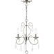 Donatella 3 Light 12 inch Brushed Nickel Convertible Mini Chandelier/Ceiling Mount Ceiling Light